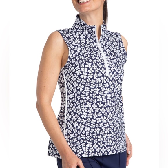 Kinona *FINAL DROP* NWT Sleeveless Women's Golf Shirt Floral Print - Picture 3 of 10